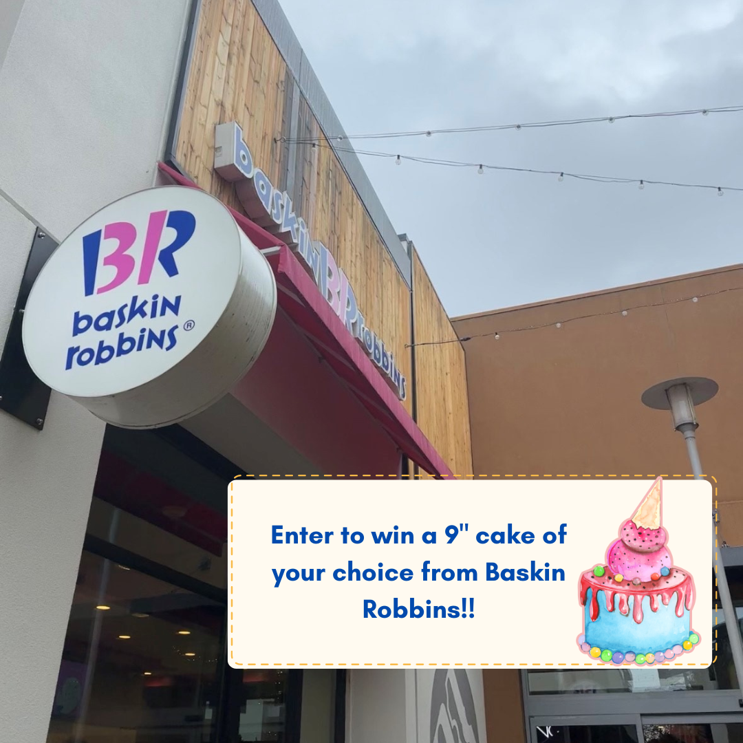 Enter for a chance to win a 9" cake of your choice from Baskin Robbins!!