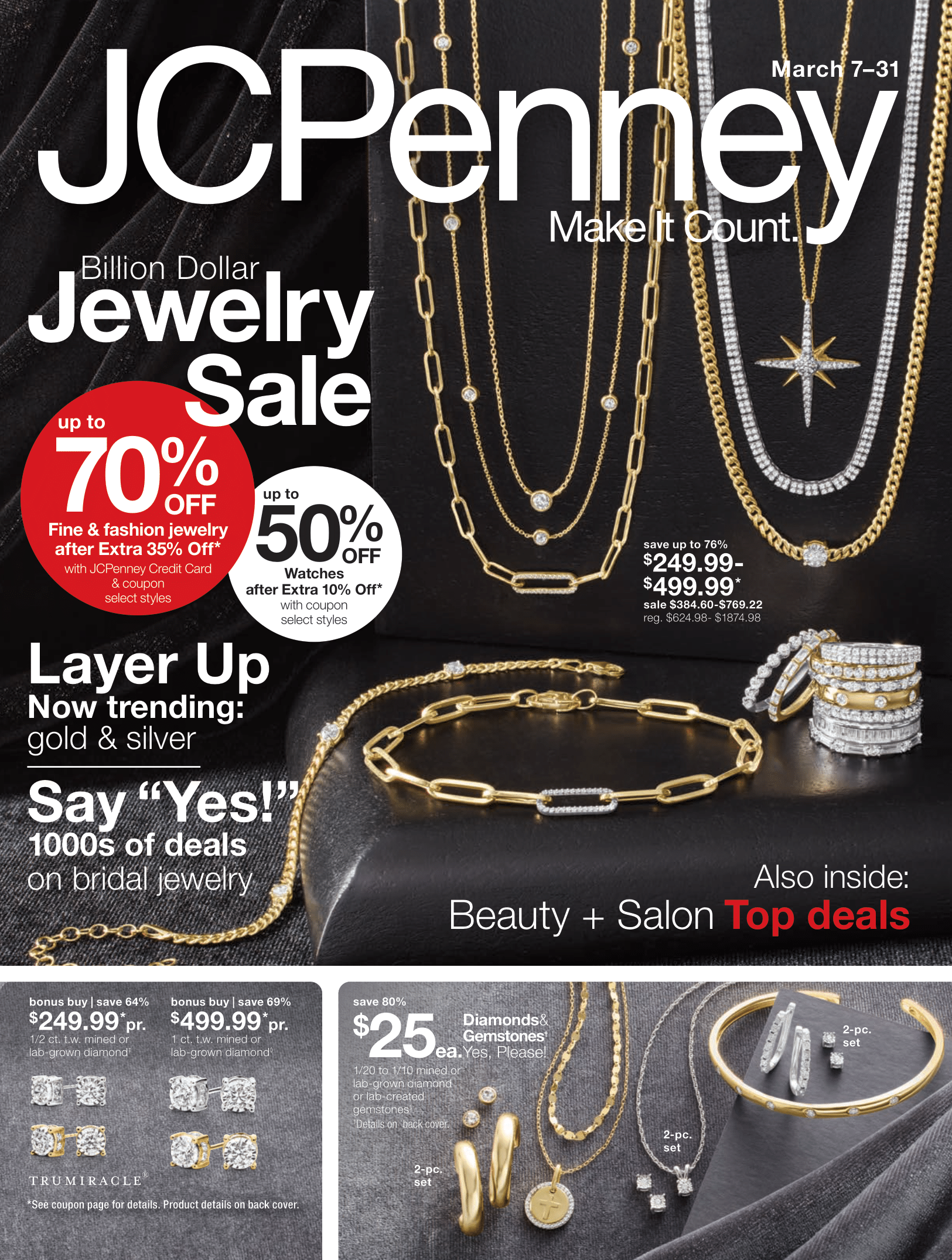 Billion Dollar Jewelry Sale at JCPenney. See store for more details.